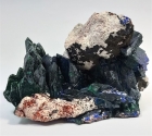 Azurite, Malachite on Matrix (pseudomorph), Milpillas Mine, Sonora, Mexico