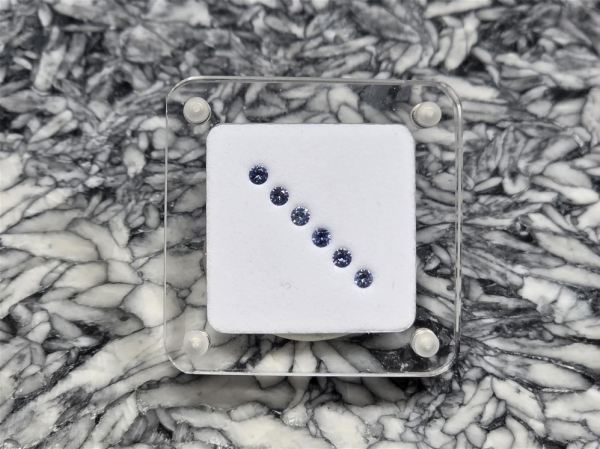 Faceted Benitoite, Calibrated Color Line, 2.25 mm, Light Blue