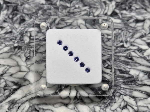 Faceted Benitoite, Calibrated Color Line, 2.25 mm, Medium to Dark Blue