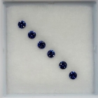 Faceted Benitoite, Calibrated Color Line, 2.0 mm, Dark Blue