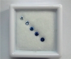 Benitoite Color Suite, 2.25 mm, 5 Stone set