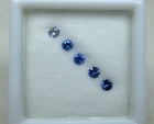 Benitoite Color Suite, 2.50 mm, 5 Stone set