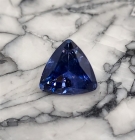 Faceted Benitoite, 1.73 cts., VVS, w/ G.I.A. Report, Unique Bi-coloration