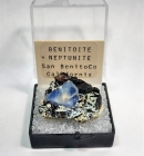 Benitoite with Neptunite, Benitoite Gem Mine, San Benito County, California
