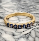 Benitoite Ring, 18K Yellow Gold