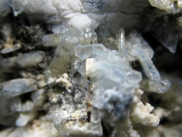 Rare White / Colorless Benitoite Crystals, Benitoite Gem Mine, San ...