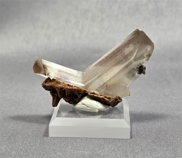 Cerussite Twin on Matrix, M'fouati, Bouenza Department, Republic of Congo