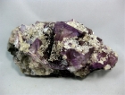 Fluorite with Calcite & Barite, Rosiclare Mining District, Rosiclare, Hardin County, Illinois