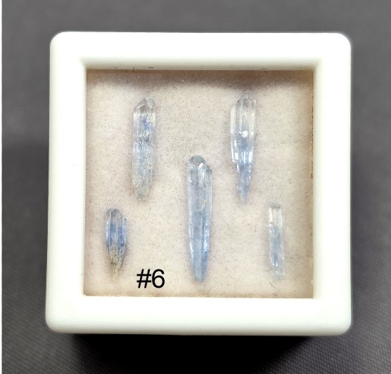 5 Jeremejevite Crystals, well formed, Good Clarity, Erongo Region, Namibia