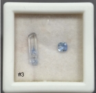 Jeremejevite Rough & Cut set, Erongo Region, Namibia