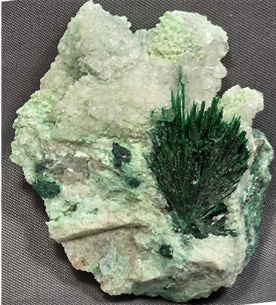Malachite in Calcite, Kaokoveld Plateau, Kaokoland, Namibia