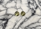 Pallasitic Peridot Matched Pair, .10 cts., 3.0 mm each, with G.I.A. Reports