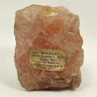 Rose Quartz, Custer County, South Dakota, Historic "Foote" label