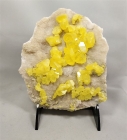 Sulfur on Aragonite with Calcite Cozzo Disi Mine, Casteltermini, Agrigento Province, Sicily, Italy