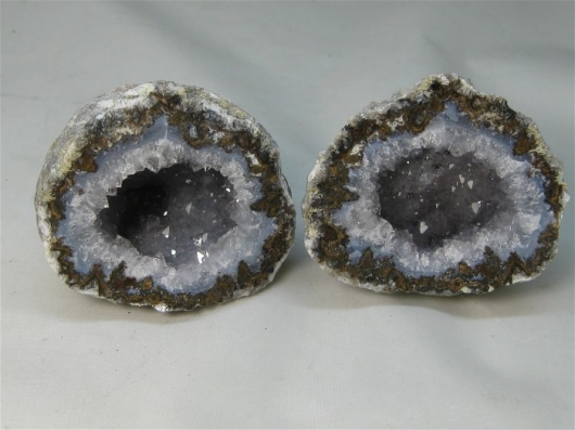 Split Geode From Mexico Capistrano Mining Company Benitoite Montana Sapphire Gemstones Gravel Ore